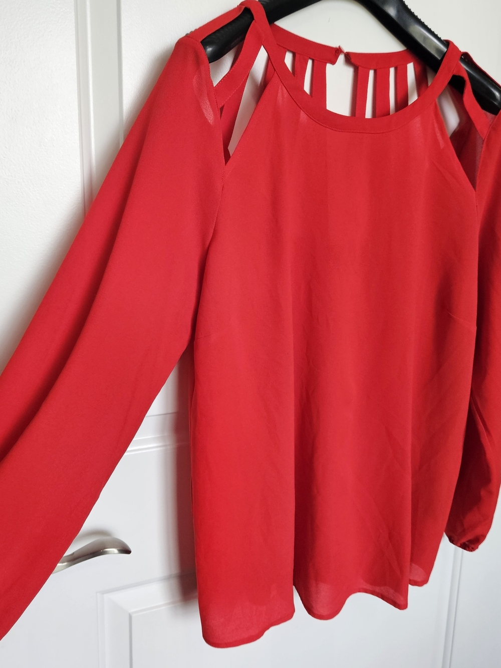 Forever 21+ Women's Plus Size 2X Red Strappy Back Blouse